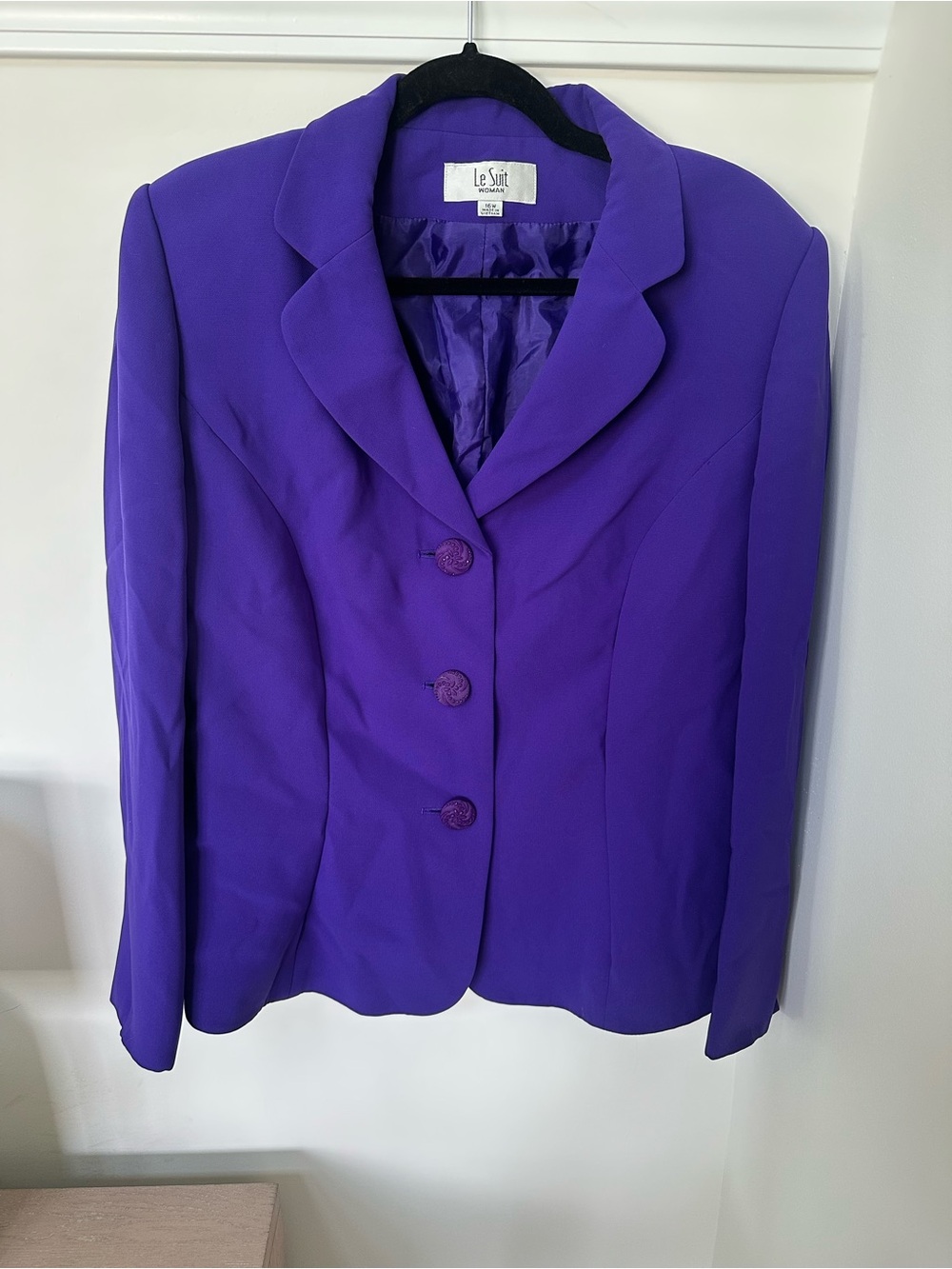 Le Suit Vibrant Purple Tailored Women's Blazer